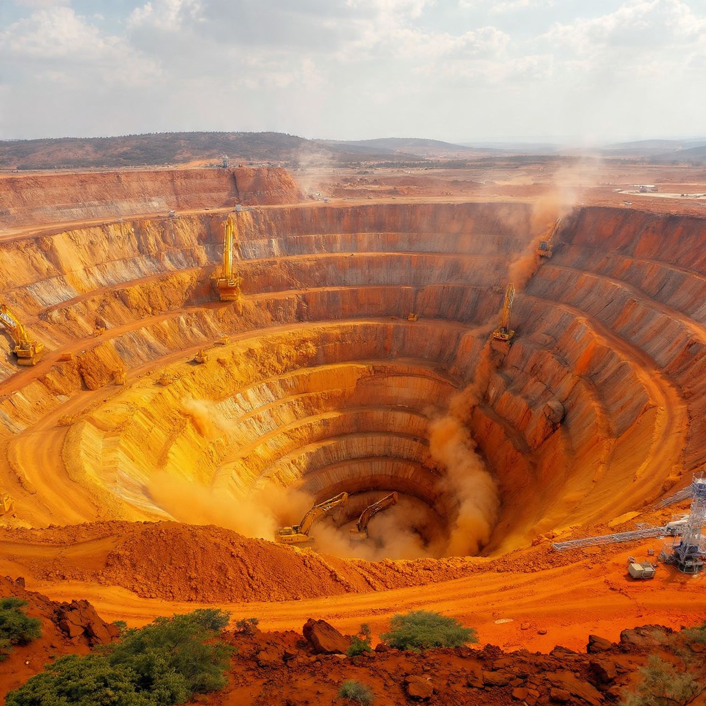 Gold mining operations in Africa