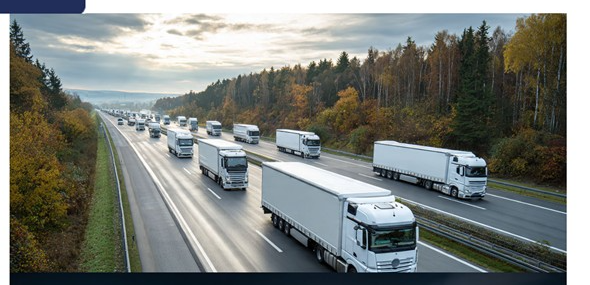 Highway truck convoy