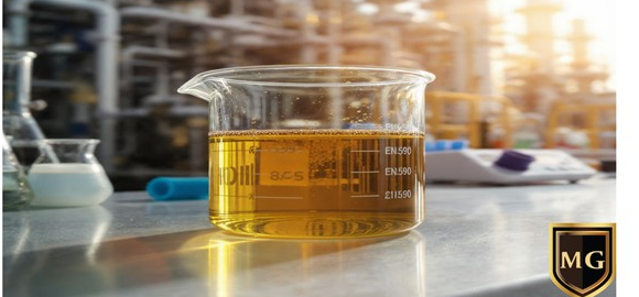 EN590 sample in laboratory